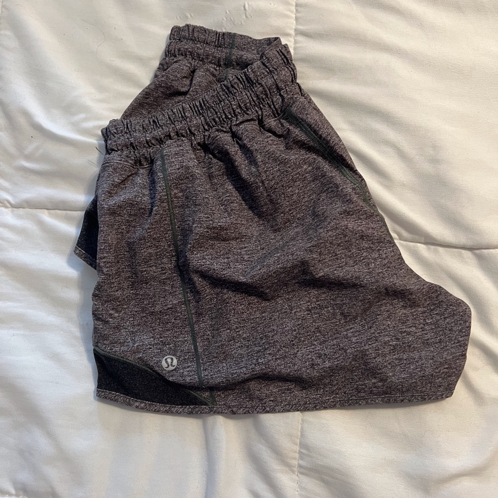 Gray lulu shorts lightly worn size 8 4”